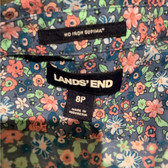 Lands end 100% cotton supima no iron button down blouse - Picture 5 of 6